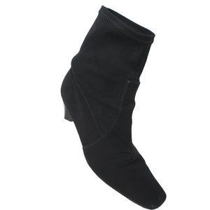 Donald J Pliner Sophia Black Pull On Sock Style Booties Sz 9.5M Made in Brazil